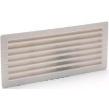 Grille aération aluminium blanc à encastrer 10,2x25,7cm